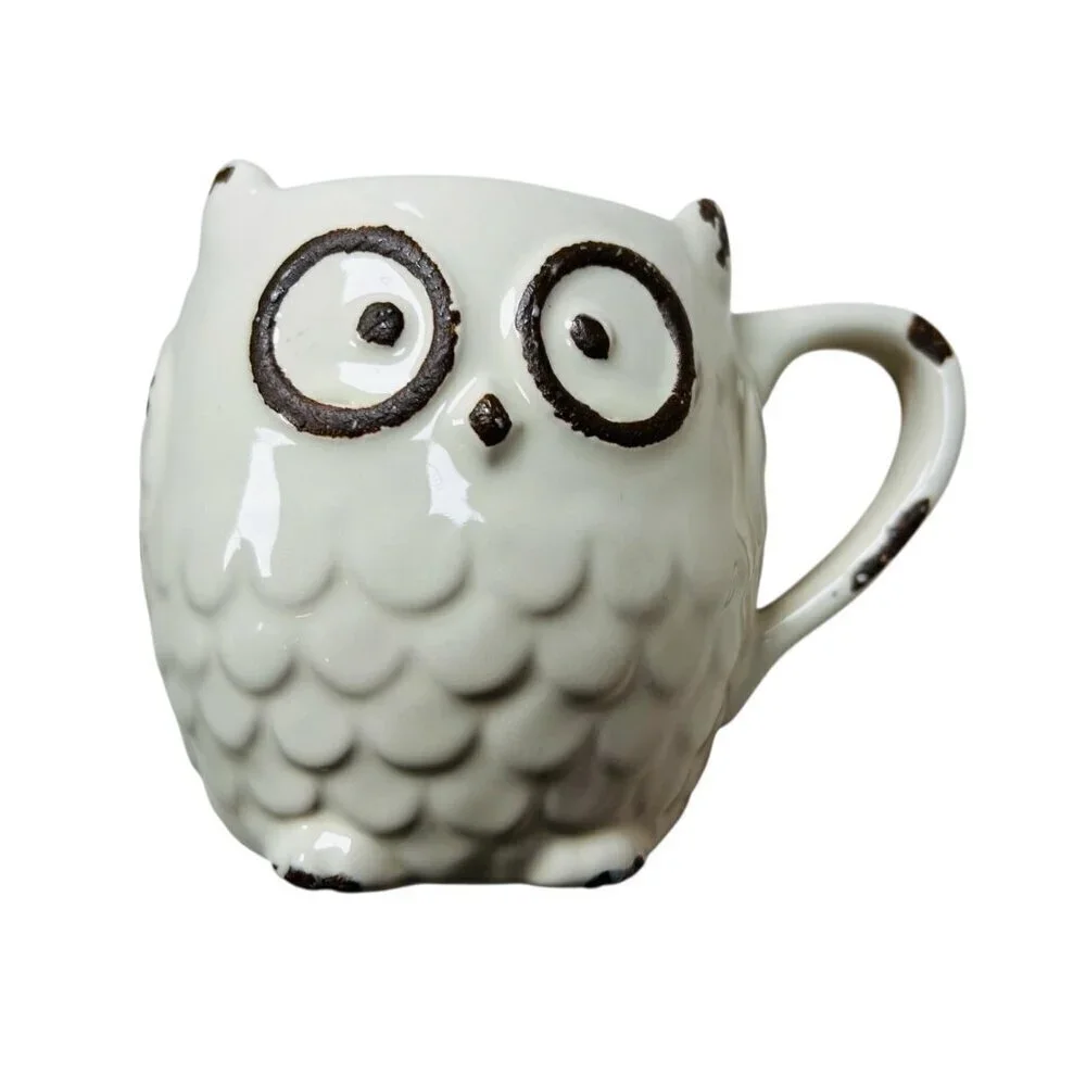 Vintage Owl Coffee Tea Mug Kitchen Drinkware Collegiate Academia